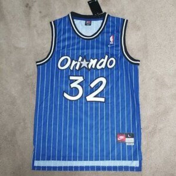 Mens Shaq Shaquille O'Neal Blue Stitched Jersey